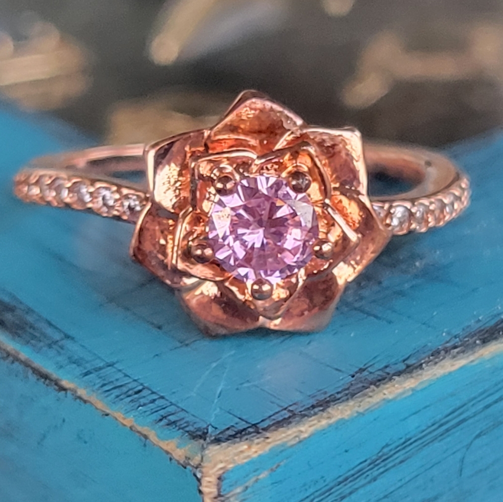 Fragrant Jewels Pink Rose Ring - Picture 2 of 8